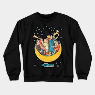 Vintage Christmas and Happy New Year Crewneck Sweatshirt